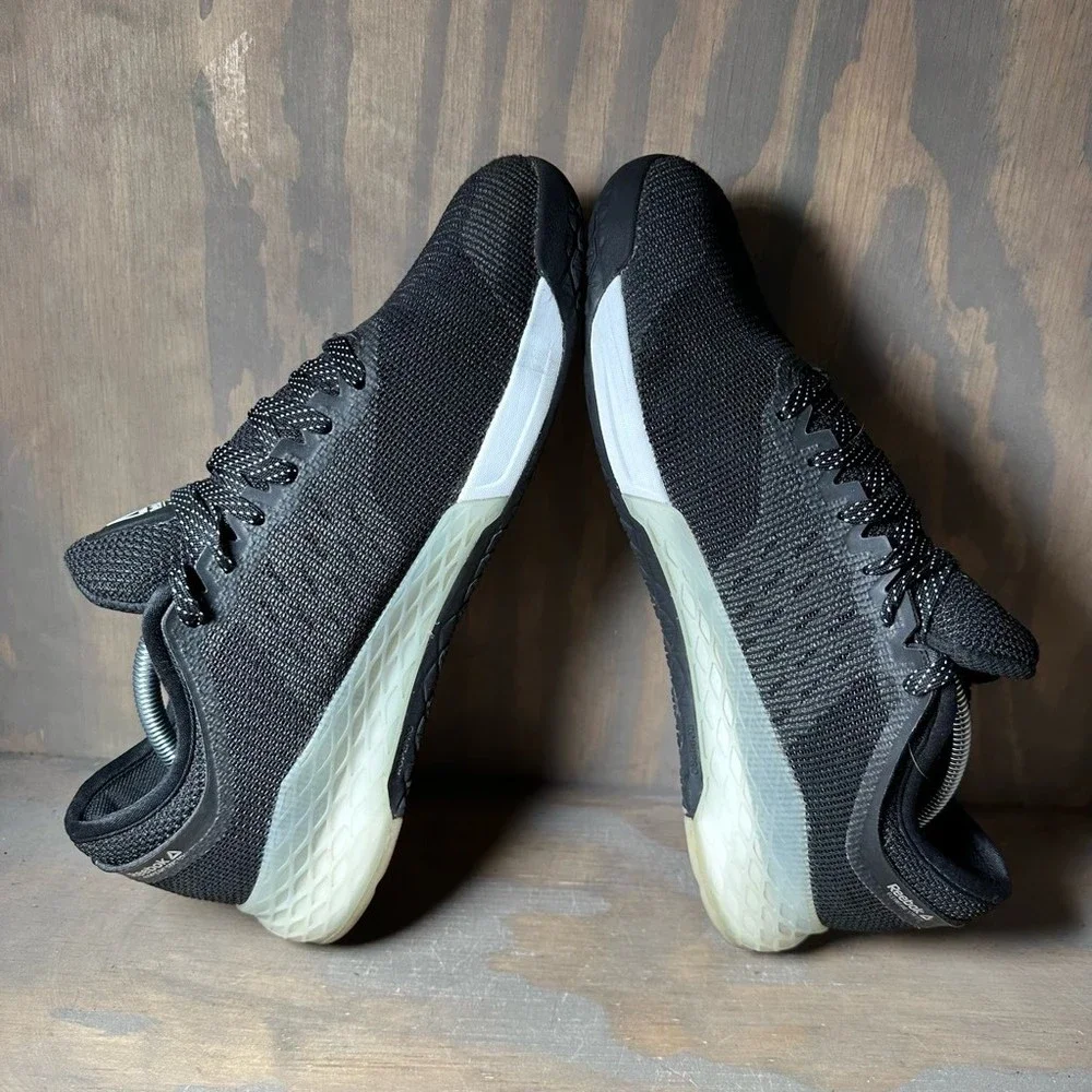 Reebok Mens Nano 9 Cross Training Shoes Black FU6826 Mesh Lace Up Breathable 12_6